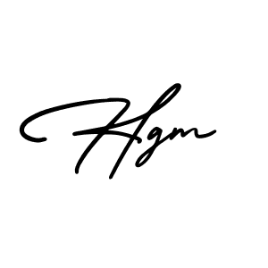 How to make Hgm name signature. Use AmerikaSignatureDemo-Regular style for creating short signs online. This is the latest handwritten sign. Hgm signature style 3 images and pictures png