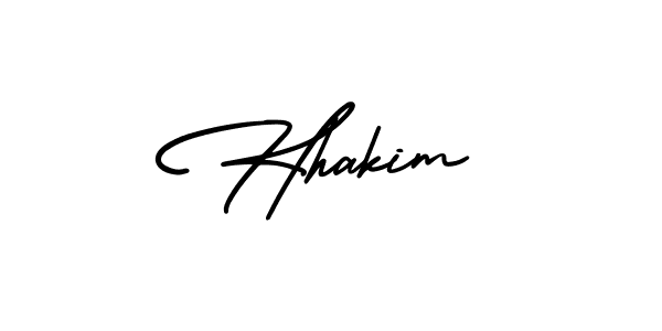 How to make Hhakim name signature. Use AmerikaSignatureDemo-Regular style for creating short signs online. This is the latest handwritten sign. Hhakim signature style 3 images and pictures png