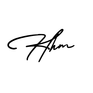 Make a beautiful signature design for name Hhm. With this signature (AmerikaSignatureDemo-Regular) style, you can create a handwritten signature for free. Hhm signature style 3 images and pictures png