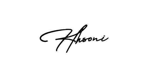 Design your own signature with our free online signature maker. With this signature software, you can create a handwritten (AmerikaSignatureDemo-Regular) signature for name Hhsoni. Hhsoni signature style 3 images and pictures png