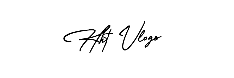 Create a beautiful signature design for name Hht Vlogs. With this signature (AmerikaSignatureDemo-Regular) fonts, you can make a handwritten signature for free. Hht Vlogs signature style 3 images and pictures png