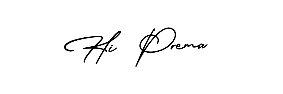 Use a signature maker to create a handwritten signature online. With this signature software, you can design (AmerikaSignatureDemo-Regular) your own signature for name Hi  Prema. Hi  Prema signature style 3 images and pictures png