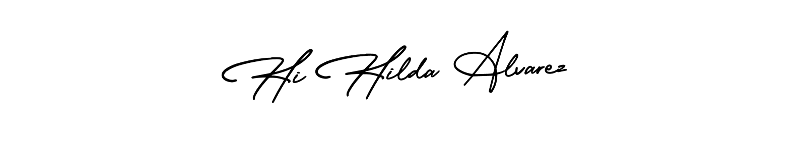 if you are searching for the best signature style for your name Hi Hilda Alvarez. so please give up your signature search. here we have designed multiple signature styles  using AmerikaSignatureDemo-Regular. Hi Hilda Alvarez signature style 3 images and pictures png