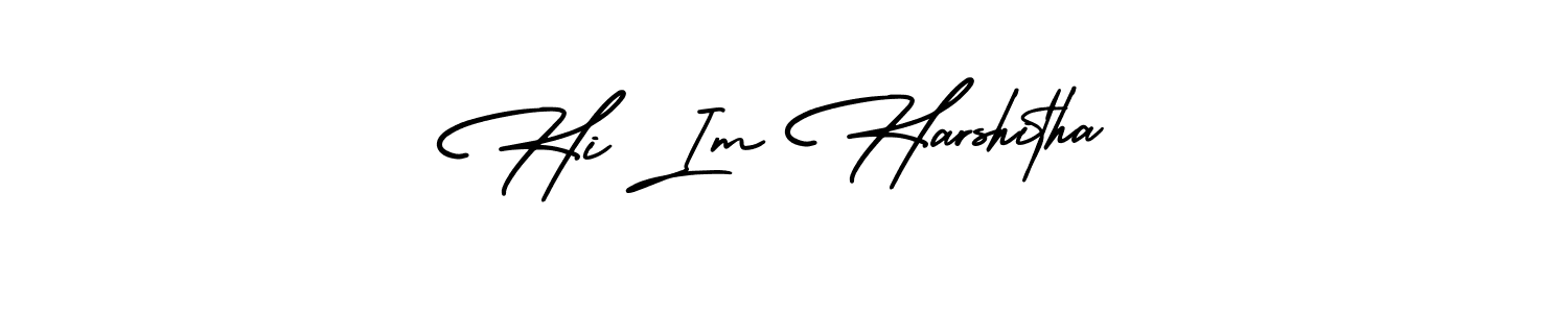 How to Draw Hi Im Harshitha signature style? AmerikaSignatureDemo-Regular is a latest design signature styles for name Hi Im Harshitha. Hi Im Harshitha signature style 3 images and pictures png