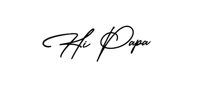 Make a beautiful signature design for name Hi Papa. With this signature (AmerikaSignatureDemo-Regular) style, you can create a handwritten signature for free. Hi Papa signature style 3 images and pictures png