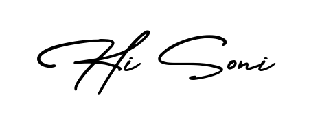 Use a signature maker to create a handwritten signature online. With this signature software, you can design (AmerikaSignatureDemo-Regular) your own signature for name Hi Soni. Hi Soni signature style 3 images and pictures png