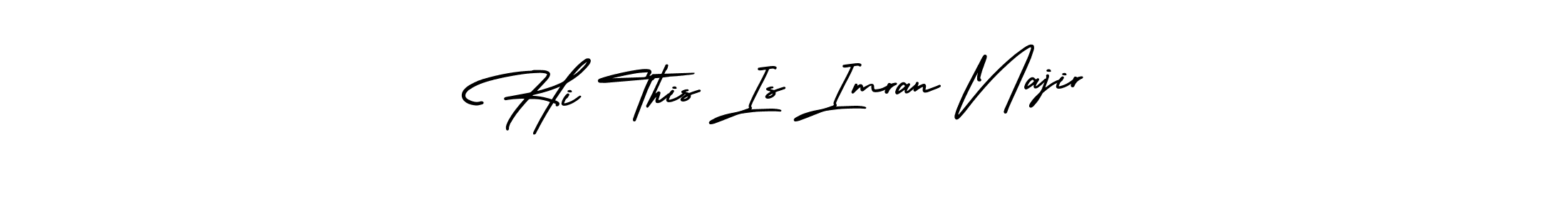 How to make Hi This Is Imran Najir name signature. Use AmerikaSignatureDemo-Regular style for creating short signs online. This is the latest handwritten sign. Hi This Is Imran Najir signature style 3 images and pictures png