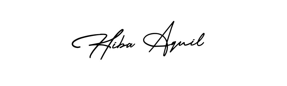 Hiba Aquil stylish signature style. Best Handwritten Sign (AmerikaSignatureDemo-Regular) for my name. Handwritten Signature Collection Ideas for my name Hiba Aquil. Hiba Aquil signature style 3 images and pictures png