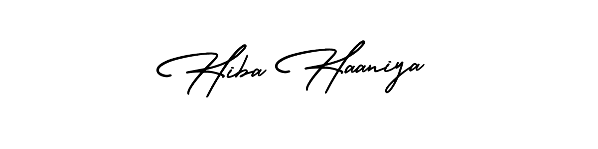 Also we have Hiba Haaniya name is the best signature style. Create professional handwritten signature collection using AmerikaSignatureDemo-Regular autograph style. Hiba Haaniya signature style 3 images and pictures png