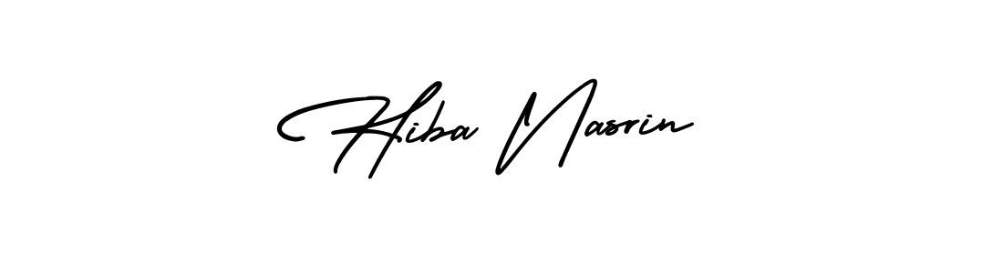 This is the best signature style for the Hiba Nasrin name. Also you like these signature font (AmerikaSignatureDemo-Regular). Mix name signature. Hiba Nasrin signature style 3 images and pictures png