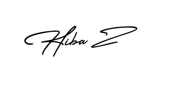 Also You can easily find your signature by using the search form. We will create Hiba Z name handwritten signature images for you free of cost using AmerikaSignatureDemo-Regular sign style. Hiba Z signature style 3 images and pictures png