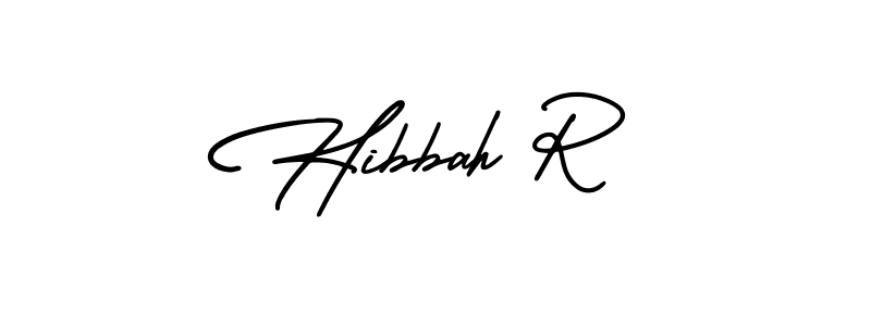 if you are searching for the best signature style for your name Hibbah R. so please give up your signature search. here we have designed multiple signature styles  using AmerikaSignatureDemo-Regular. Hibbah R signature style 3 images and pictures png