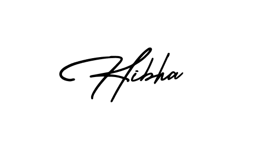 Use a signature maker to create a handwritten signature online. With this signature software, you can design (AmerikaSignatureDemo-Regular) your own signature for name Hibha. Hibha signature style 3 images and pictures png