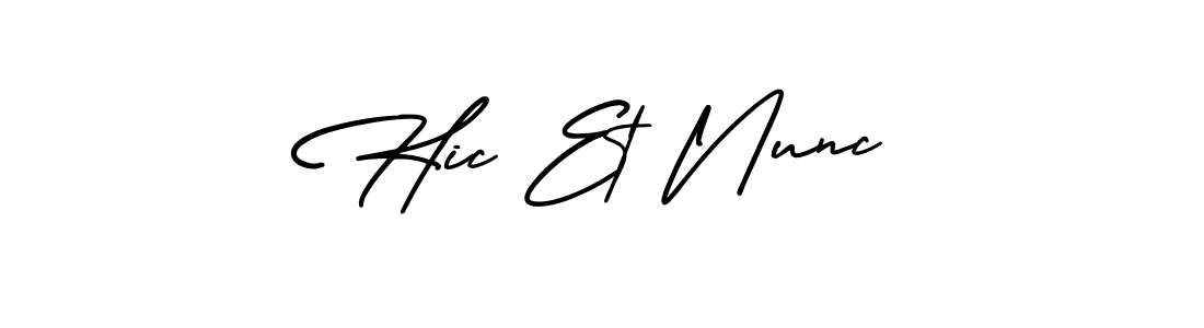 It looks lik you need a new signature style for name Hic Et Nunc. Design unique handwritten (AmerikaSignatureDemo-Regular) signature with our free signature maker in just a few clicks. Hic Et Nunc signature style 3 images and pictures png
