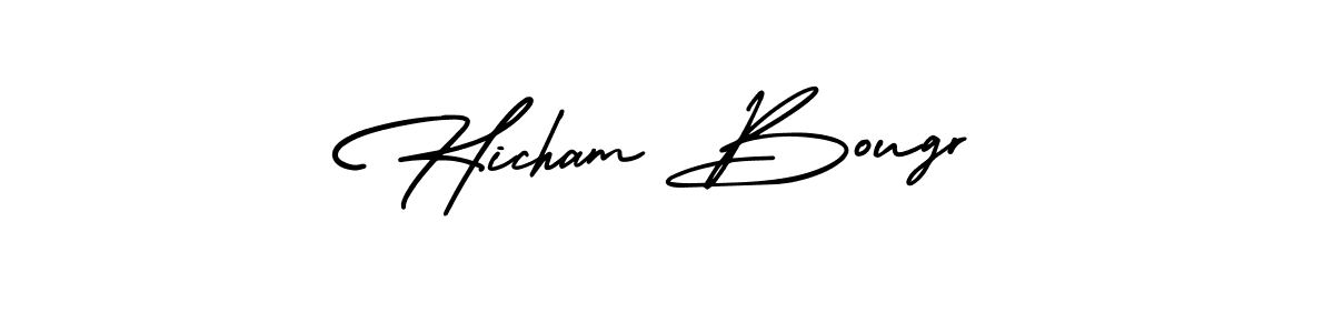 Make a short Hicham Bougr signature style. Manage your documents anywhere anytime using AmerikaSignatureDemo-Regular. Create and add eSignatures, submit forms, share and send files easily. Hicham Bougr signature style 3 images and pictures png
