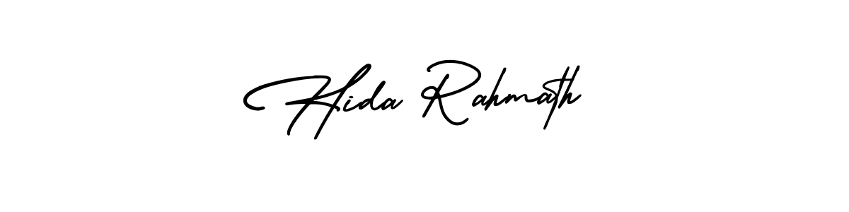AmerikaSignatureDemo-Regular is a professional signature style that is perfect for those who want to add a touch of class to their signature. It is also a great choice for those who want to make their signature more unique. Get Hida Rahmath name to fancy signature for free. Hida Rahmath signature style 3 images and pictures png
