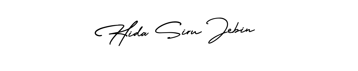 Design your own signature with our free online signature maker. With this signature software, you can create a handwritten (AmerikaSignatureDemo-Regular) signature for name Hida Siru Jebin. Hida Siru Jebin signature style 3 images and pictures png