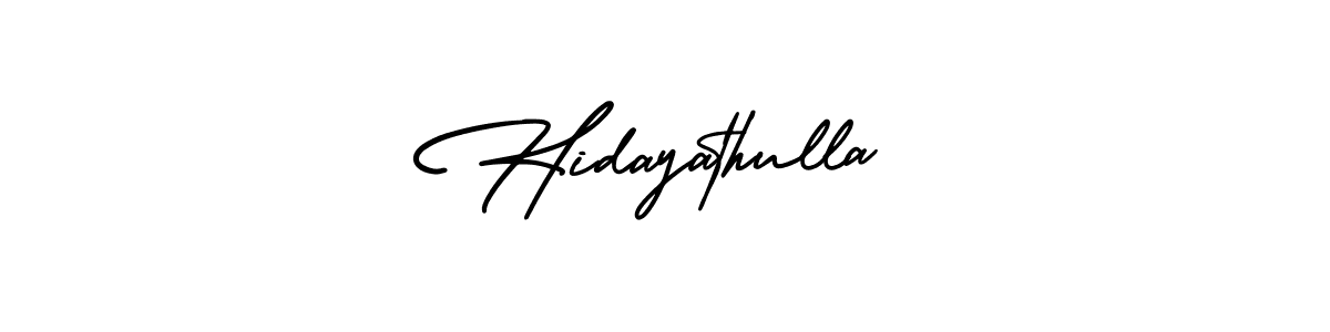 Make a beautiful signature design for name Hidayathulla. With this signature (AmerikaSignatureDemo-Regular) style, you can create a handwritten signature for free. Hidayathulla signature style 3 images and pictures png