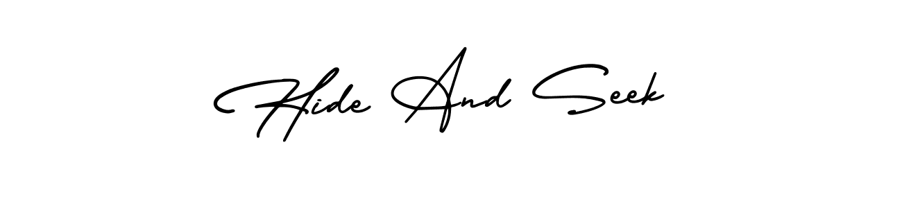 Make a beautiful signature design for name Hide And Seek. With this signature (AmerikaSignatureDemo-Regular) style, you can create a handwritten signature for free. Hide And Seek signature style 3 images and pictures png