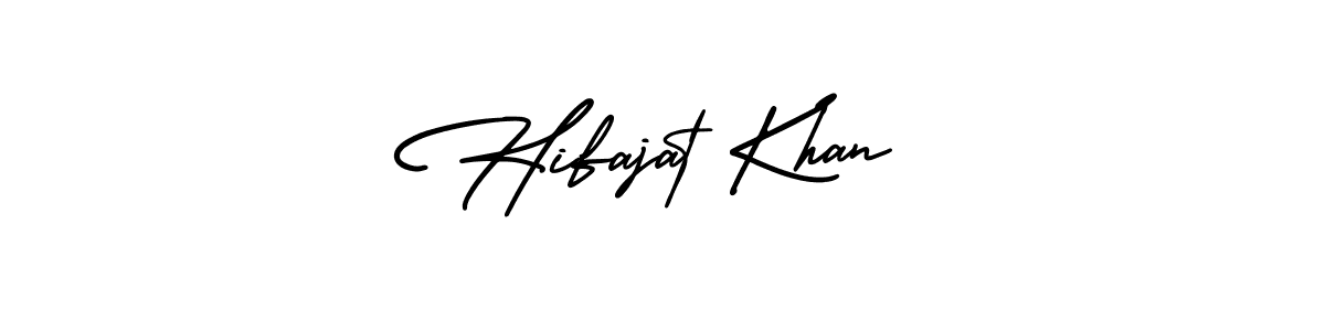 How to make Hifajat Khan name signature. Use AmerikaSignatureDemo-Regular style for creating short signs online. This is the latest handwritten sign. Hifajat Khan signature style 3 images and pictures png