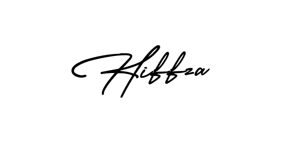 You should practise on your own different ways (AmerikaSignatureDemo-Regular) to write your name (Hiffza) in signature. don't let someone else do it for you. Hiffza signature style 3 images and pictures png