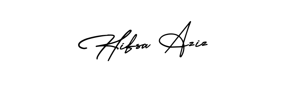 Use a signature maker to create a handwritten signature online. With this signature software, you can design (AmerikaSignatureDemo-Regular) your own signature for name Hifsa Aziz. Hifsa Aziz signature style 3 images and pictures png