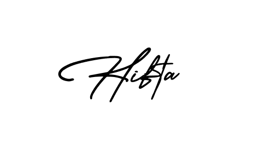 It looks lik you need a new signature style for name Hifta. Design unique handwritten (AmerikaSignatureDemo-Regular) signature with our free signature maker in just a few clicks. Hifta signature style 3 images and pictures png