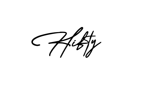 Make a beautiful signature design for name Hifty. With this signature (AmerikaSignatureDemo-Regular) style, you can create a handwritten signature for free. Hifty signature style 3 images and pictures png