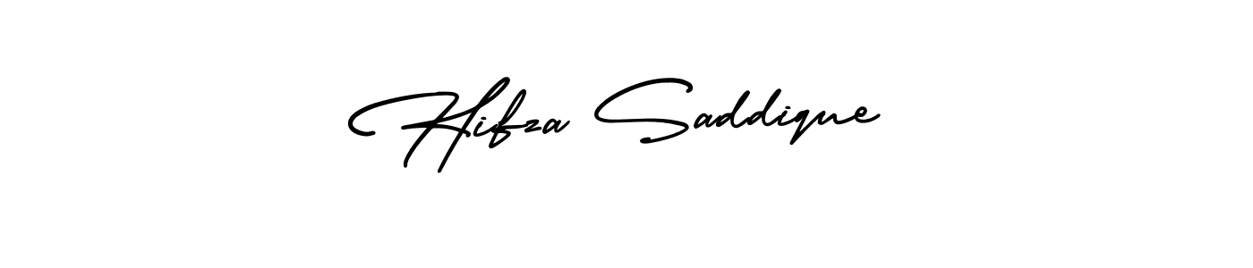 It looks lik you need a new signature style for name Hifza Saddique. Design unique handwritten (AmerikaSignatureDemo-Regular) signature with our free signature maker in just a few clicks. Hifza Saddique signature style 3 images and pictures png