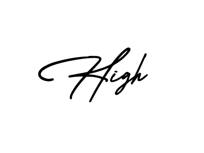 You should practise on your own different ways (AmerikaSignatureDemo-Regular) to write your name (High) in signature. don't let someone else do it for you. High signature style 3 images and pictures png