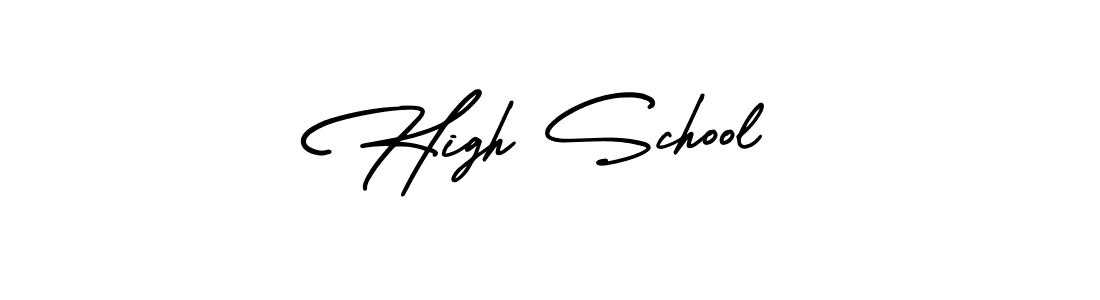 This is the best signature style for the High School name. Also you like these signature font (AmerikaSignatureDemo-Regular). Mix name signature. High School signature style 3 images and pictures png