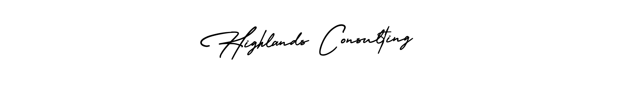 Check out images of Autograph of Highlands Consulting name. Actor Highlands Consulting Signature Style. AmerikaSignatureDemo-Regular is a professional sign style online. Highlands Consulting signature style 3 images and pictures png