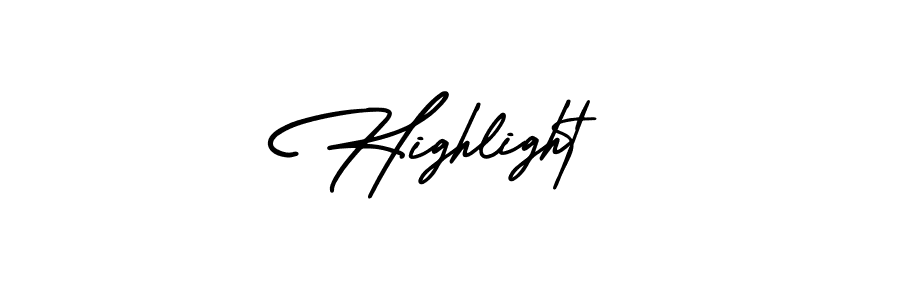 Best and Professional Signature Style for Highlight. AmerikaSignatureDemo-Regular Best Signature Style Collection. Highlight signature style 3 images and pictures png