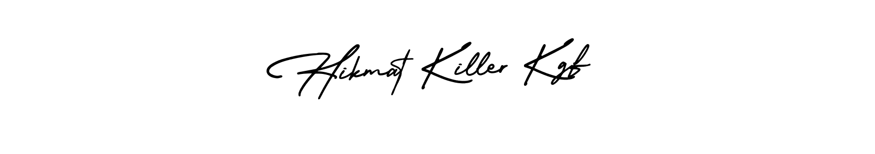 Similarly AmerikaSignatureDemo-Regular is the best handwritten signature design. Signature creator online .You can use it as an online autograph creator for name Hikmat Killer Kgf. Hikmat Killer Kgf signature style 3 images and pictures png