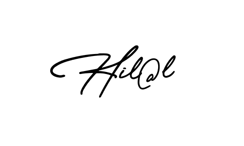 if you are searching for the best signature style for your name Hil@l. so please give up your signature search. here we have designed multiple signature styles  using AmerikaSignatureDemo-Regular. Hil@l signature style 3 images and pictures png