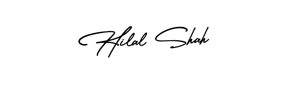 How to make Hilal Shah name signature. Use AmerikaSignatureDemo-Regular style for creating short signs online. This is the latest handwritten sign. Hilal Shah signature style 3 images and pictures png