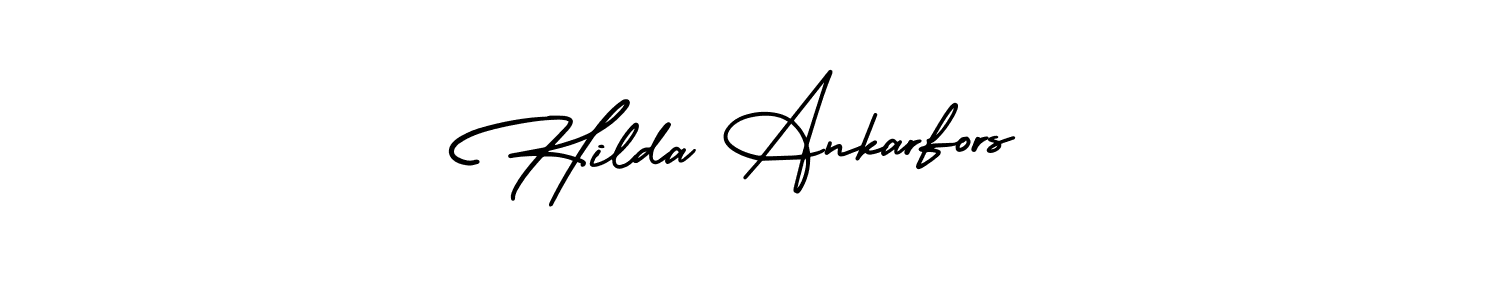 Design your own signature with our free online signature maker. With this signature software, you can create a handwritten (AmerikaSignatureDemo-Regular) signature for name Hilda Ankarfors. Hilda Ankarfors signature style 3 images and pictures png