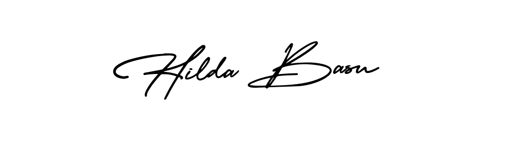 How to make Hilda Basu signature? AmerikaSignatureDemo-Regular is a professional autograph style. Create handwritten signature for Hilda Basu name. Hilda Basu signature style 3 images and pictures png