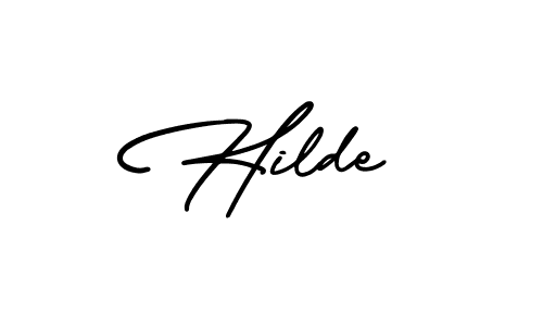 if you are searching for the best signature style for your name Hilde. so please give up your signature search. here we have designed multiple signature styles  using AmerikaSignatureDemo-Regular. Hilde signature style 3 images and pictures png
