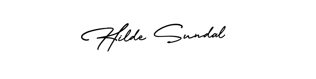 How to Draw Hilde Sundal signature style? AmerikaSignatureDemo-Regular is a latest design signature styles for name Hilde Sundal. Hilde Sundal signature style 3 images and pictures png