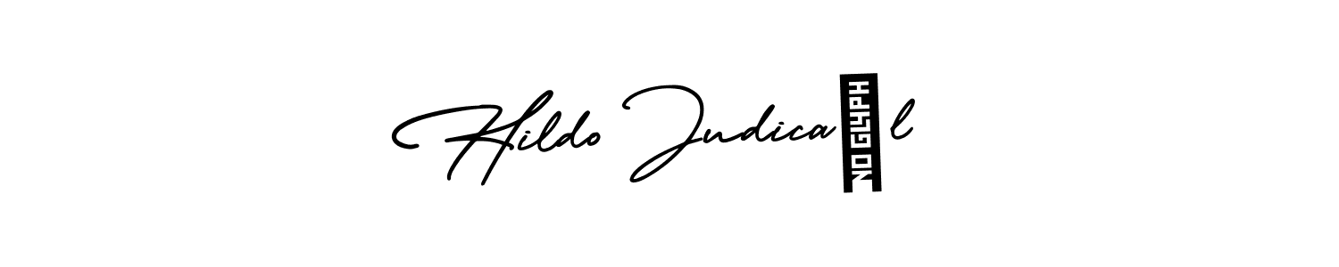 Design your own signature with our free online signature maker. With this signature software, you can create a handwritten (AmerikaSignatureDemo-Regular) signature for name Hildo Judicaël. Hildo Judicaël signature style 3 images and pictures png