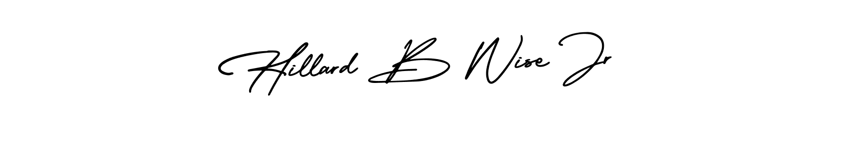Design your own signature with our free online signature maker. With this signature software, you can create a handwritten (AmerikaSignatureDemo-Regular) signature for name Hillard B Wise Jr. Hillard B Wise Jr signature style 3 images and pictures png