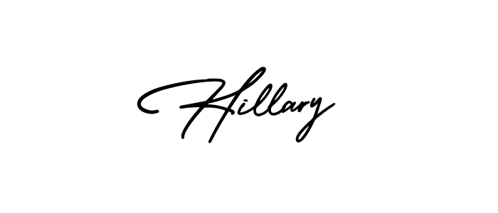 Make a beautiful signature design for name Hillary. With this signature (AmerikaSignatureDemo-Regular) style, you can create a handwritten signature for free. Hillary signature style 3 images and pictures png
