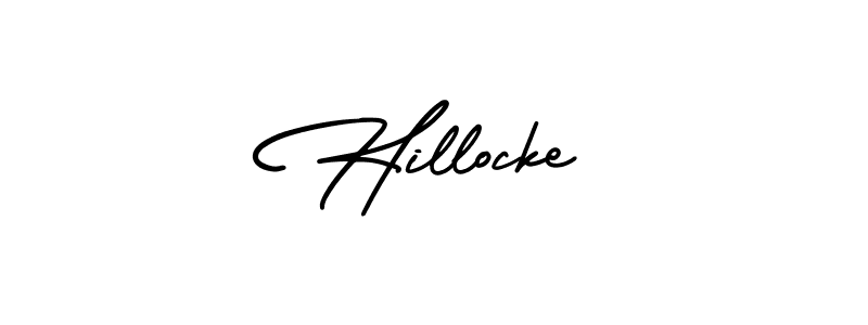 How to make Hillocke name signature. Use AmerikaSignatureDemo-Regular style for creating short signs online. This is the latest handwritten sign. Hillocke signature style 3 images and pictures png