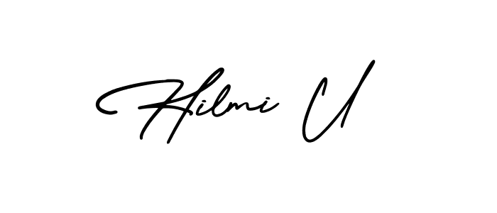 Once you've used our free online signature maker to create your best signature AmerikaSignatureDemo-Regular style, it's time to enjoy all of the benefits that Hilmi U name signing documents. Hilmi U signature style 3 images and pictures png