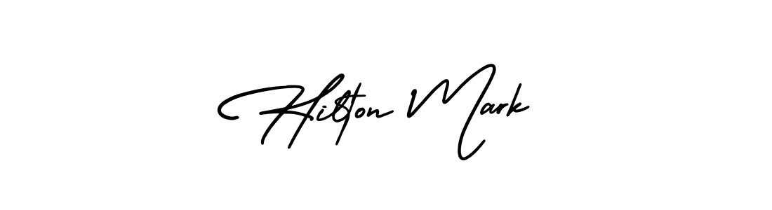 It looks lik you need a new signature style for name Hilton Mark. Design unique handwritten (AmerikaSignatureDemo-Regular) signature with our free signature maker in just a few clicks. Hilton Mark signature style 3 images and pictures png