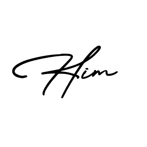 Him stylish signature style. Best Handwritten Sign (AmerikaSignatureDemo-Regular) for my name. Handwritten Signature Collection Ideas for my name Him. Him signature style 3 images and pictures png