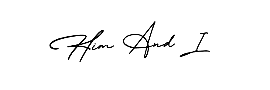 How to make Him And I signature? AmerikaSignatureDemo-Regular is a professional autograph style. Create handwritten signature for Him And I name. Him And I signature style 3 images and pictures png