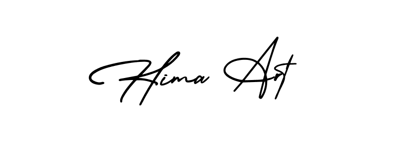 Hima Art stylish signature style. Best Handwritten Sign (AmerikaSignatureDemo-Regular) for my name. Handwritten Signature Collection Ideas for my name Hima Art. Hima Art signature style 3 images and pictures png