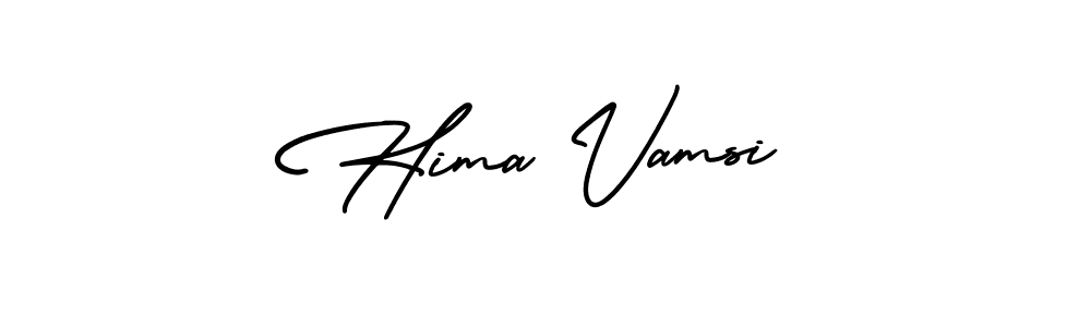 Make a beautiful signature design for name Hima Vamsi. With this signature (AmerikaSignatureDemo-Regular) style, you can create a handwritten signature for free. Hima Vamsi signature style 3 images and pictures png